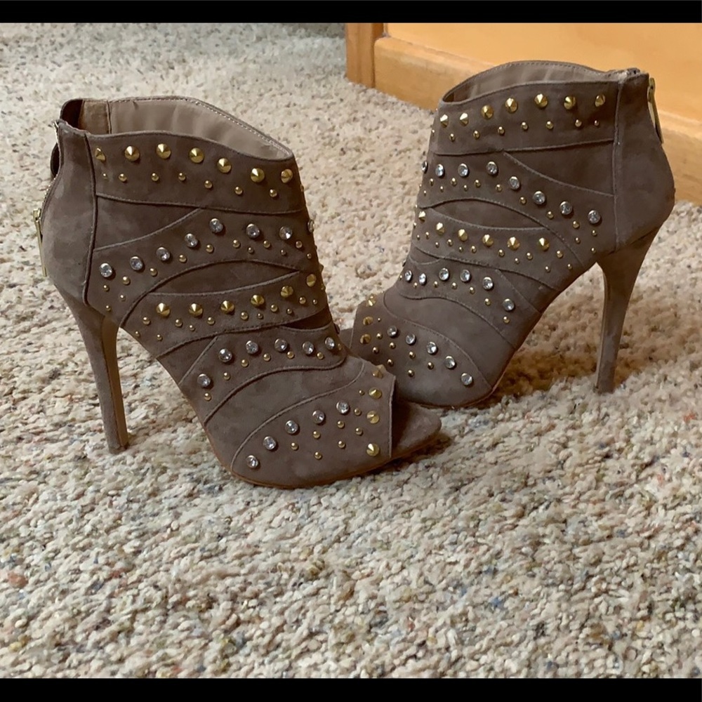 Brand New Bebe Peep Toe Heel Booties